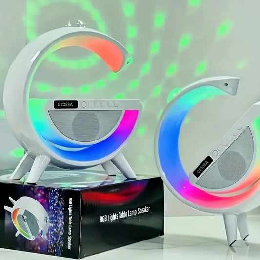 💡Lámpara Talking Lamp con ⚡️Carga Inalámbrica, 🔊Altavoz y Luces LED RGB🌈