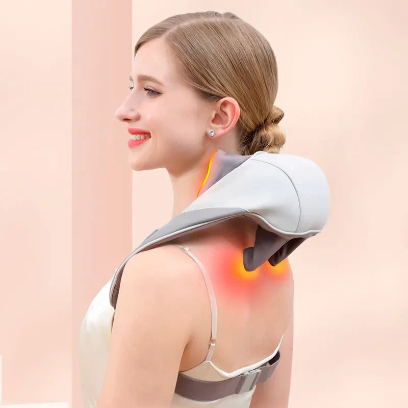 ¡OFERTA BLACK FRIDAY! Masajeador Replica Manos Shiatsu Inalámbrico para Cuello y Espalda - Pr Relax®